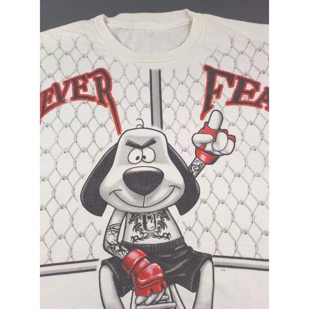 Underdog MMA Series Mens L Never Fear T Shirt Fighter Cage Combat Graphic Tee
